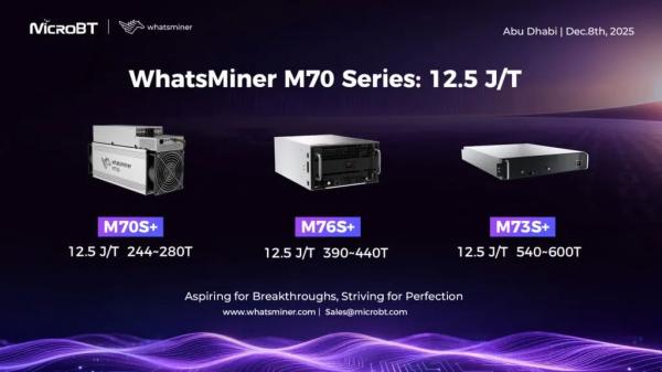 MicroBT представила биткоин-майнеры новой серии Whatsminer M70 MicroBT представила биткоин-майнеры новой серии Whatsminer M70
