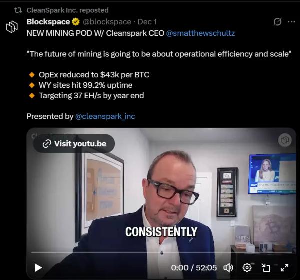 CleanSpark нарастила выпуск биткоинов на фоне трудностей в майнинговом секторе