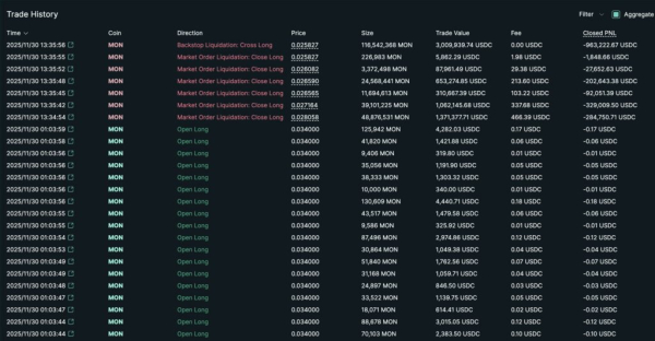 
                    Операции с токеном MON принесли трейдеру убытки в $2 млн                