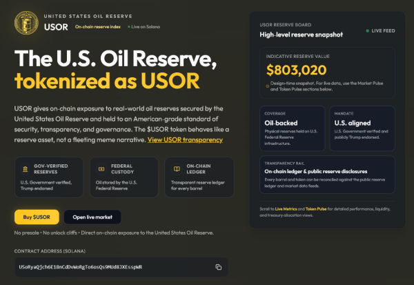 Мемкоины USOR вырос на 150% на фоне договоренностей США и Венесуэлы по нефти