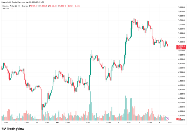 Биткоин &laquo;уперся&raquo; в ключевую зону вблизи $74 000. Куда двинется цена?